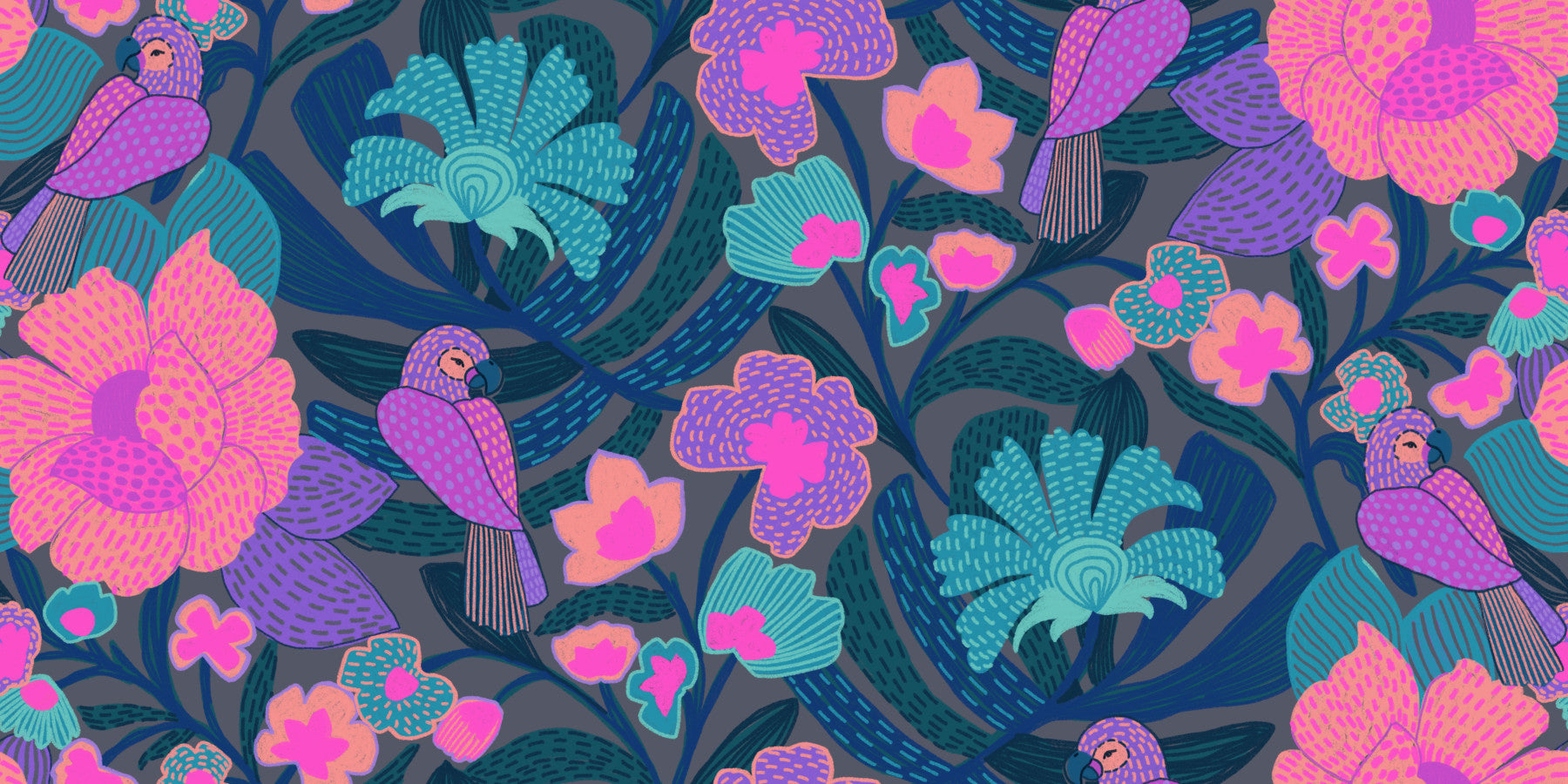 Exotic Garden Wallpaper⁠ in your room — zoomed