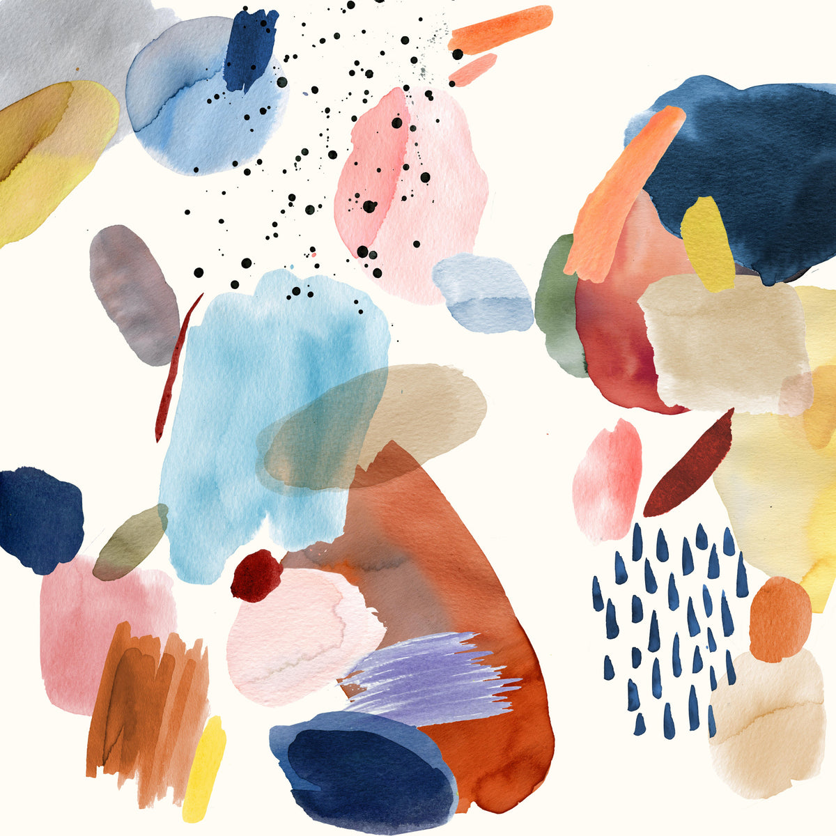 Watercolor Harmony Wall Mural in your room