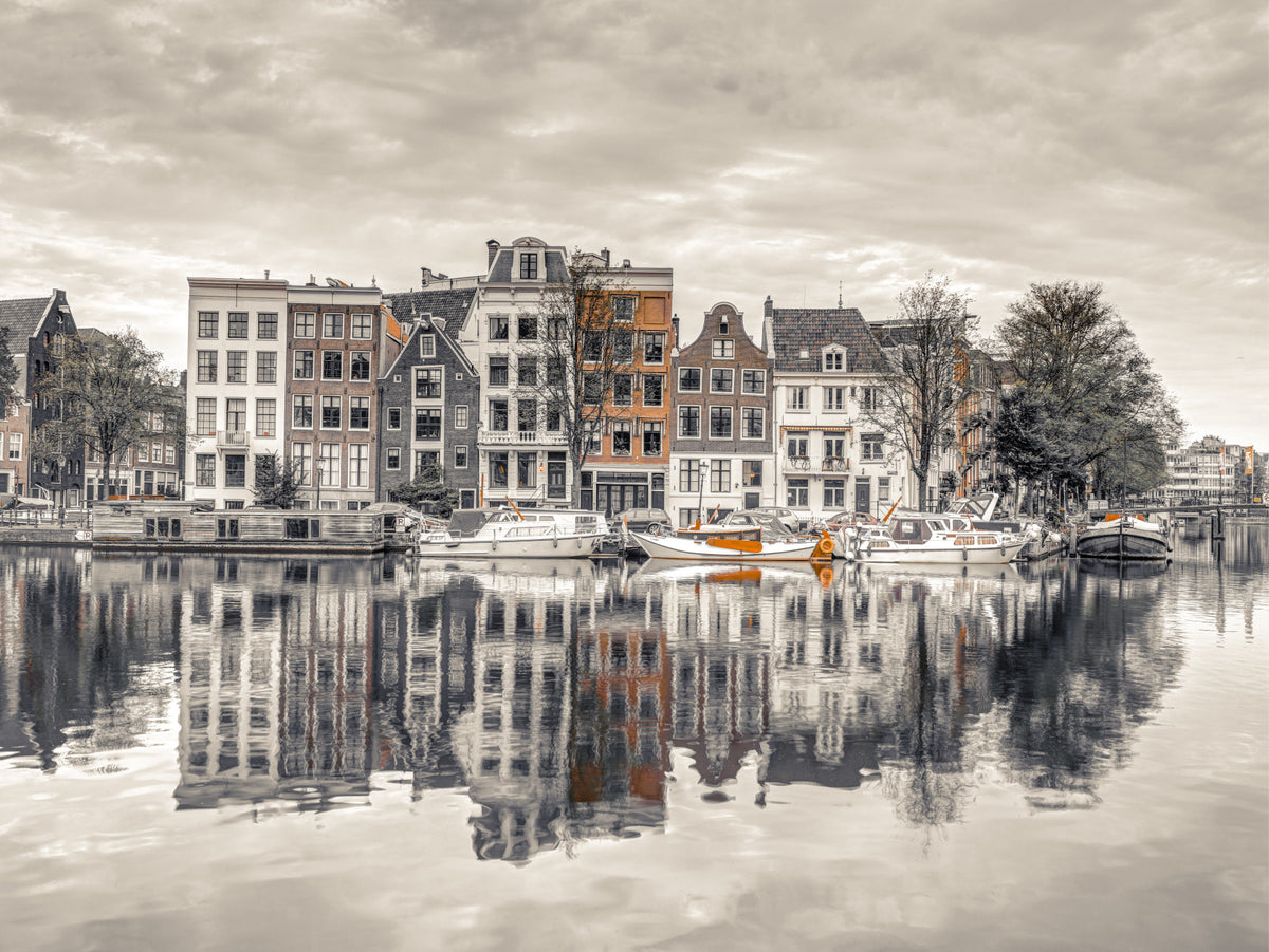 Canal Harmony Wall Mural in your room — zoomed