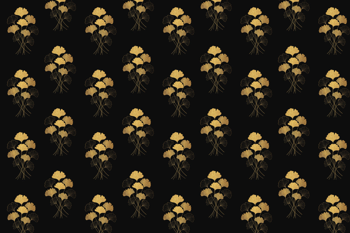Ginkgo Luxury Gold Wall Mural in your room