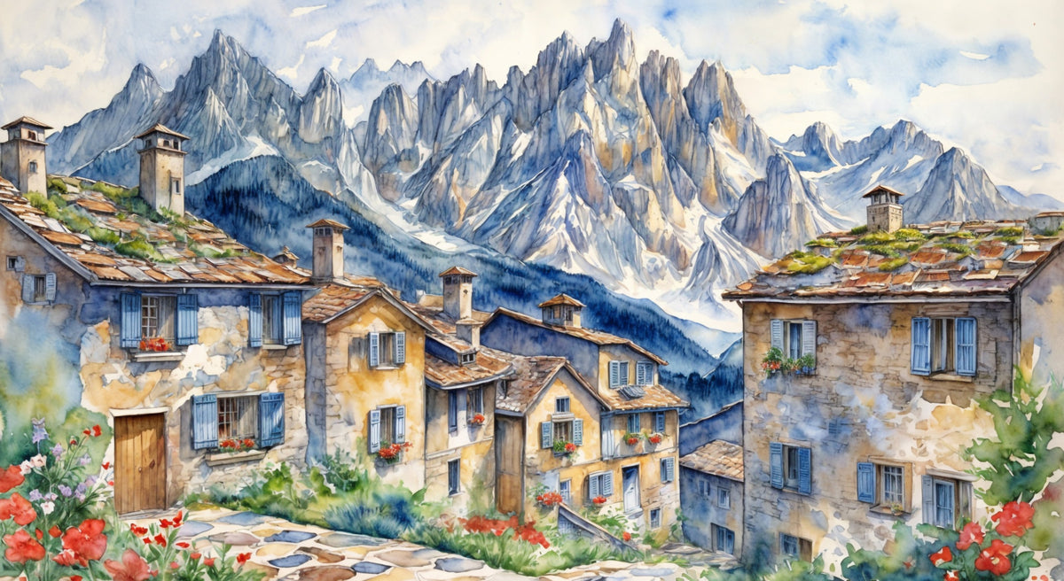 Alpine Village Dream Wall Mural in your room