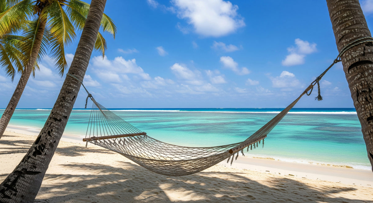 Beach Hammock Haven Wall Mural in your room — zoomed