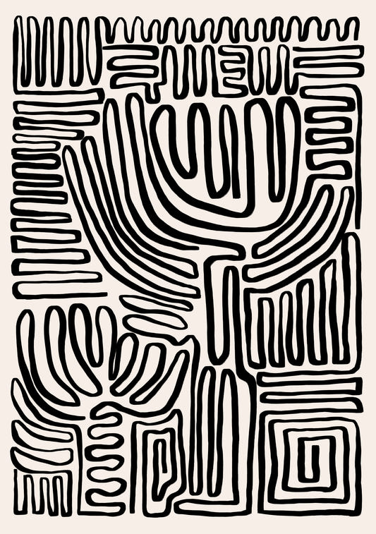 Fresque murale Tribal Echo