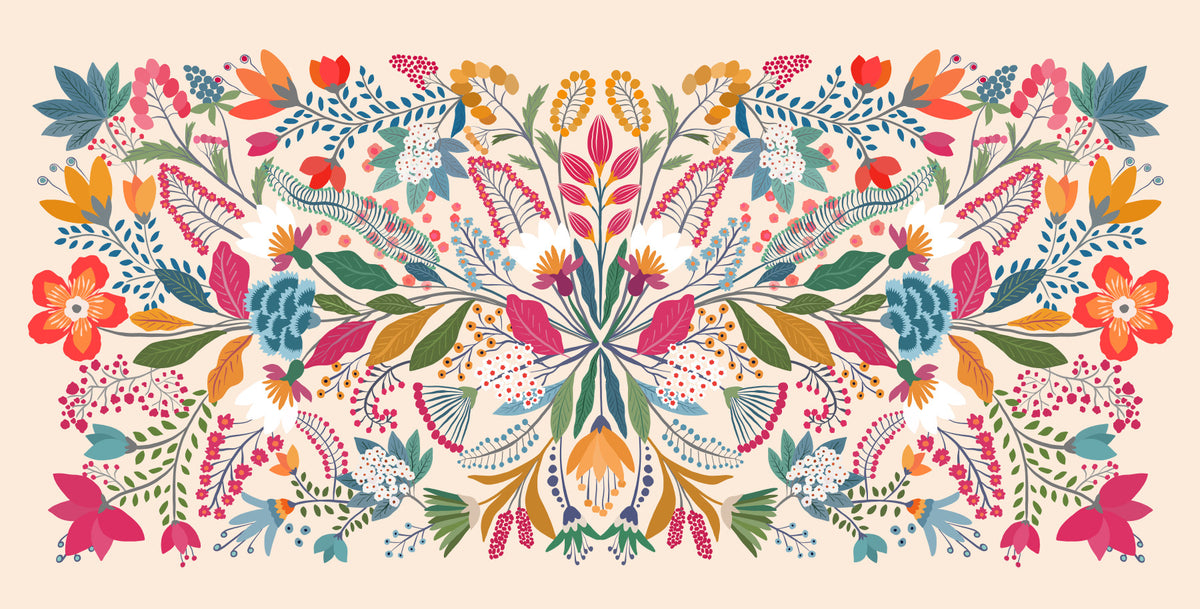 Fridas Gartenwandgemälde in your room — zoomed