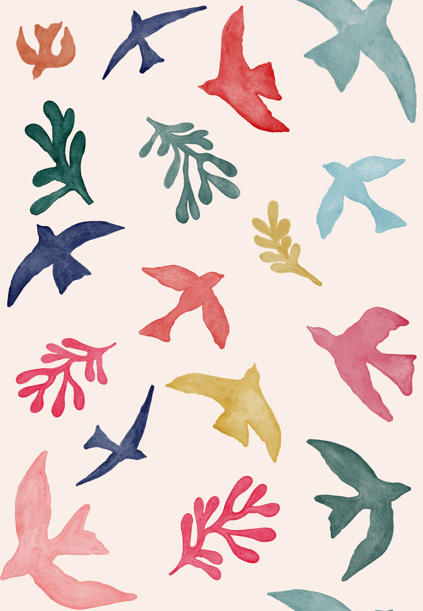 Hintergrundbild „Leuchtende Freiheitsvögel“