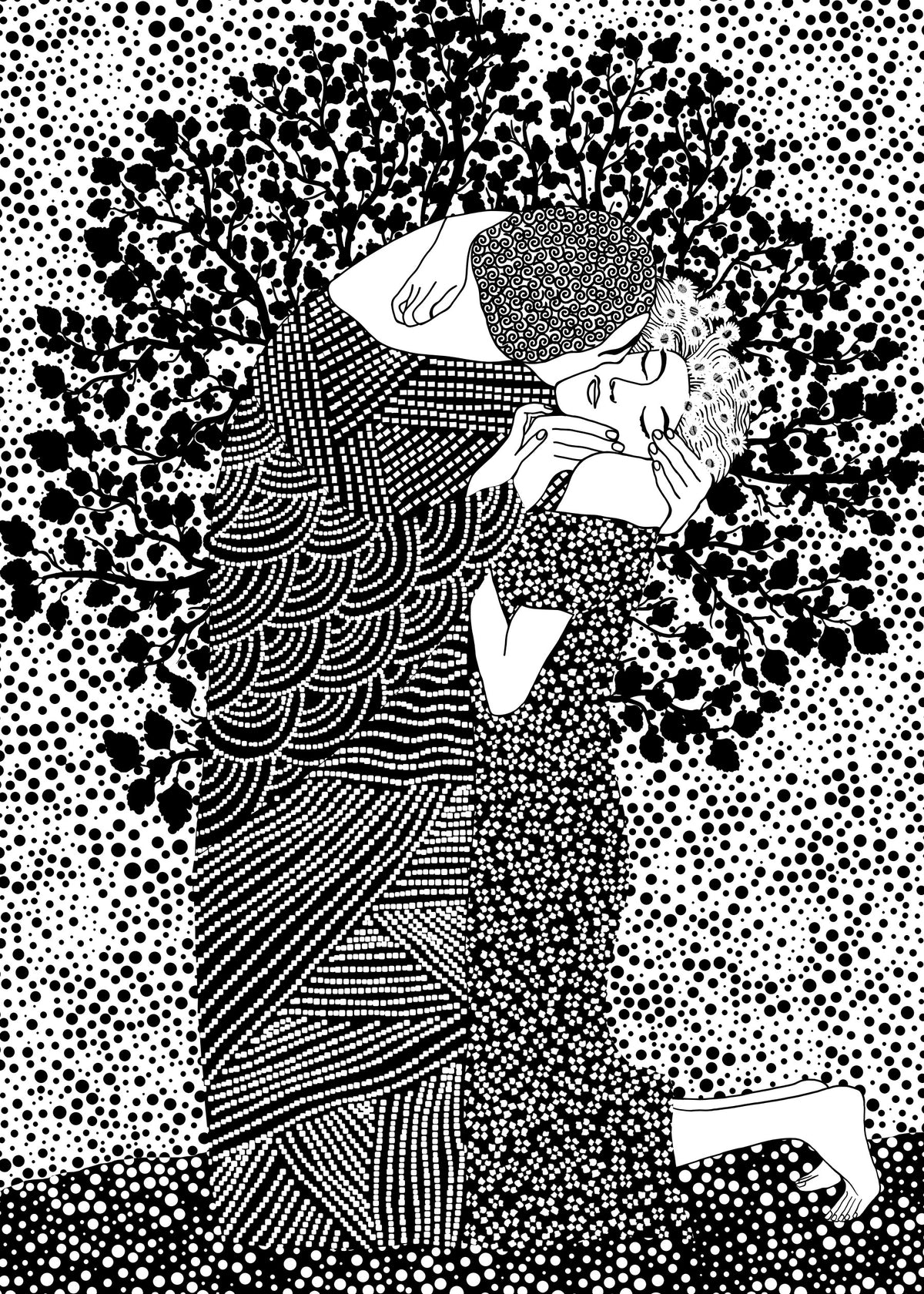 La fresque murale Kiss II in your room
