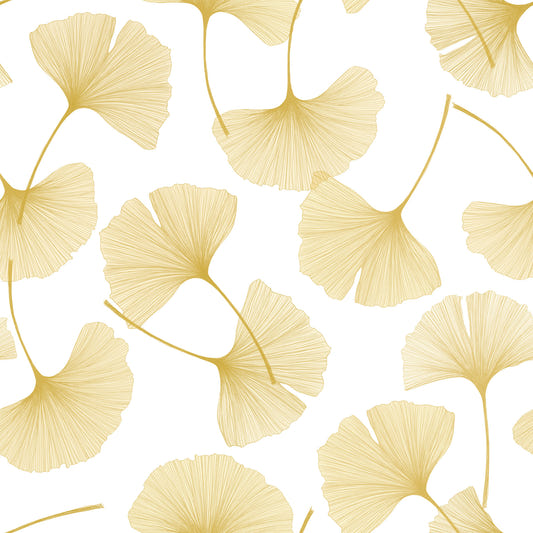Tapet Ginkgo Breeze Auriu