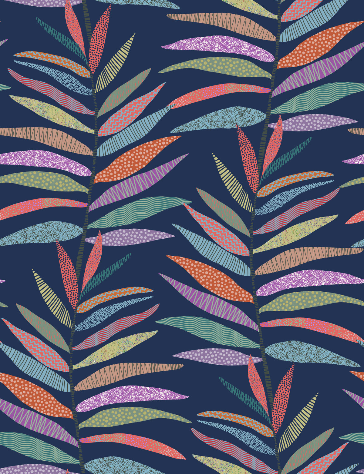 Botanisk Groove-tapet in your room — zoomed