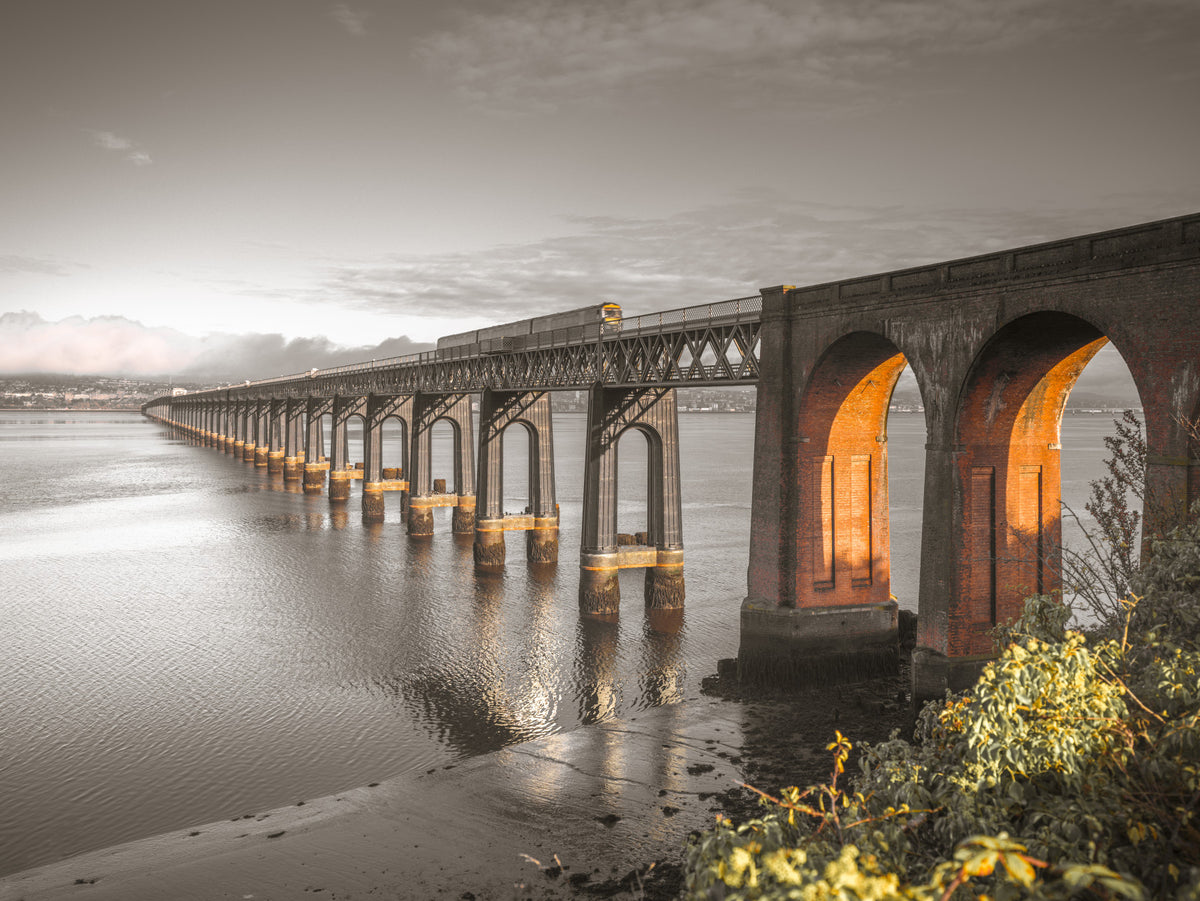 Wandbild der Tay-Eisenbahnbrücke