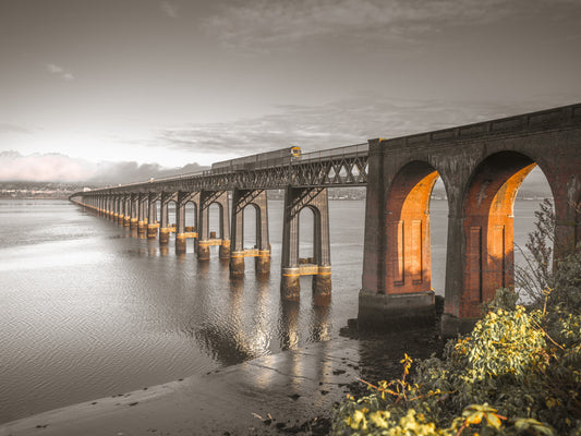 Wandbild der Tay-Eisenbahnbrücke