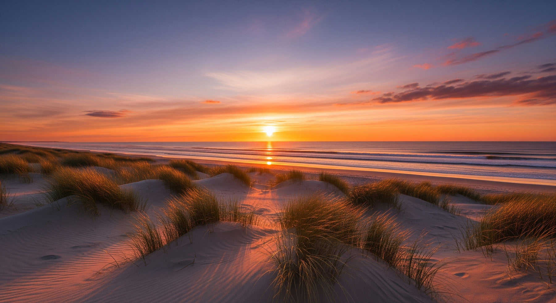 Golden Dune Dawn vægmaleri