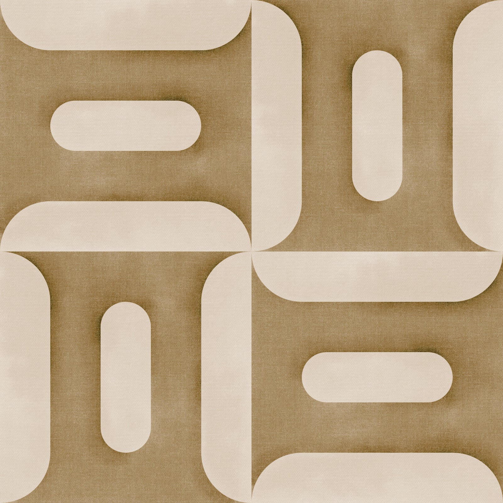 Papier peint Camel à motifs géométriques texturés modernes