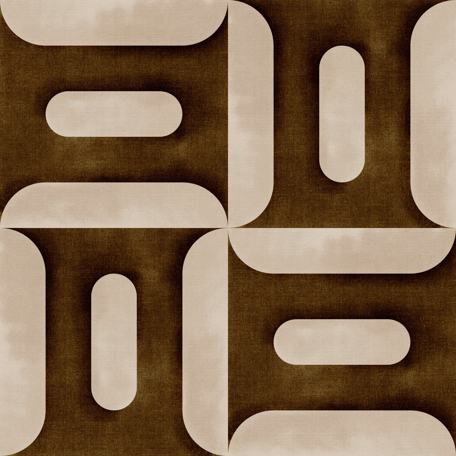 Papier peint ambre à motifs géométriques texturés modernes