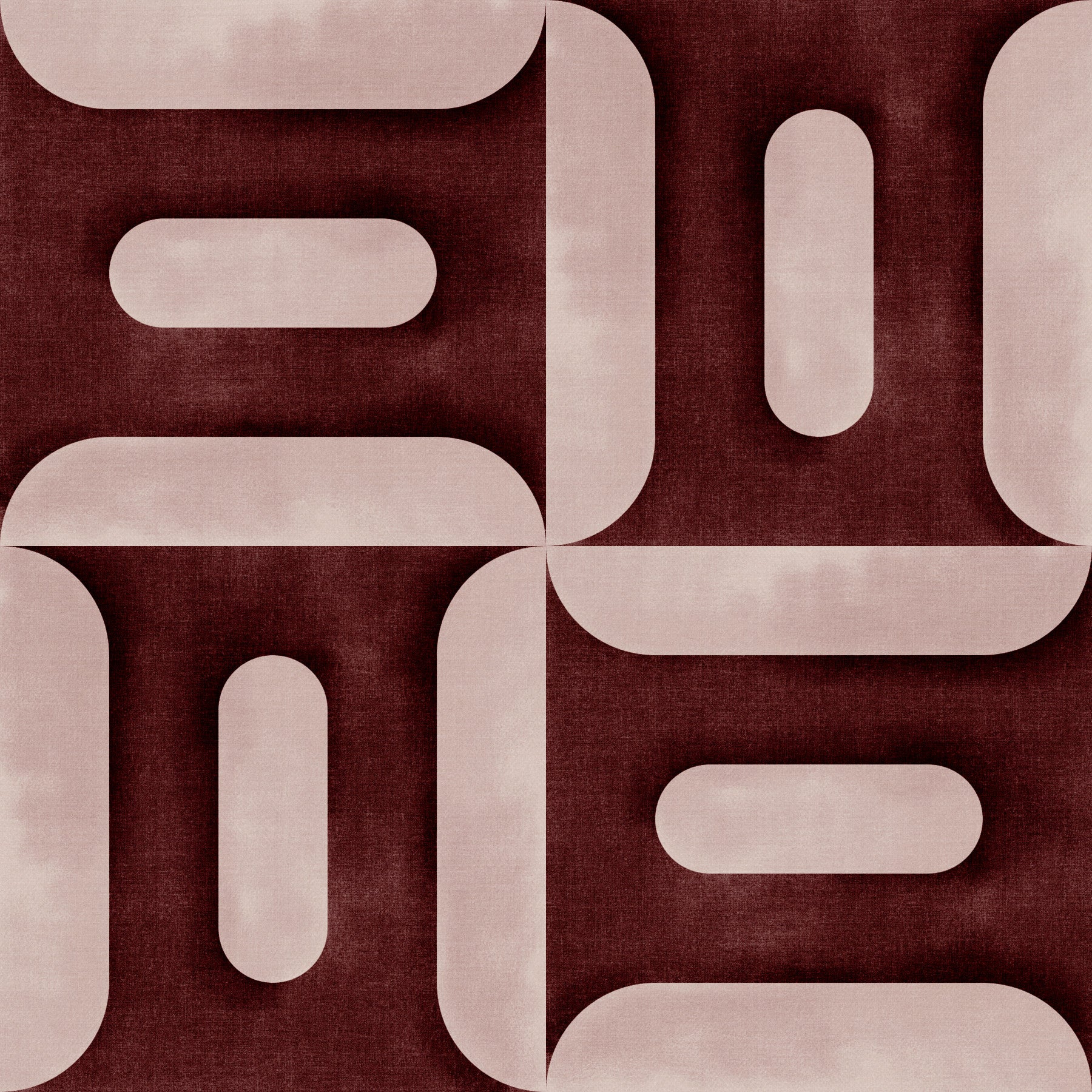 Moderne Weintapete mit strukturierten Geometrien in your room — zoomed