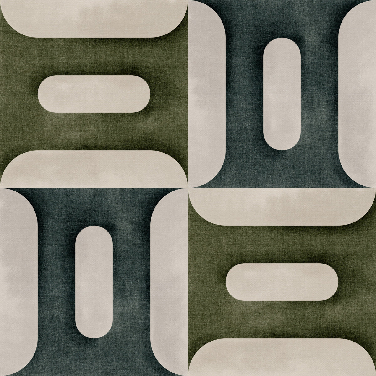 Moderne Wintertapete mit strukturierten Geometrien in your room