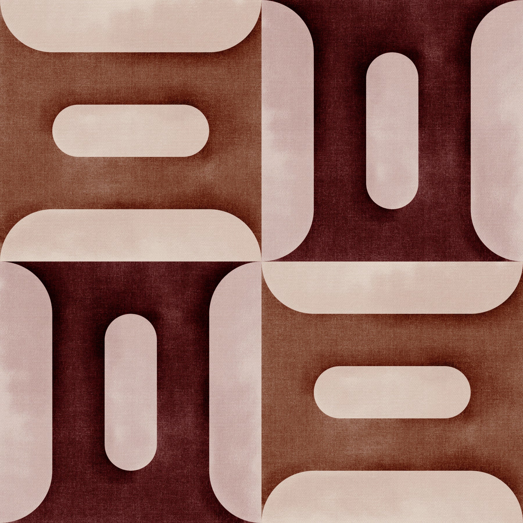 Moderne strukturierte geometrische Tontapete in your room — zoomed
