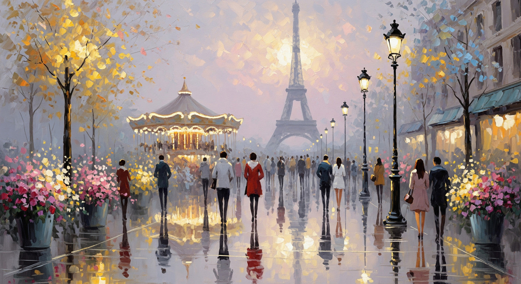 Fresque murale Eiffel Dreamscape