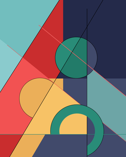 Bold Bauhaus Wall Mural