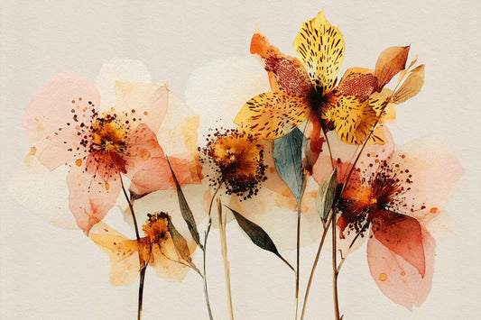 Aquarell-Blüte-Wandbild