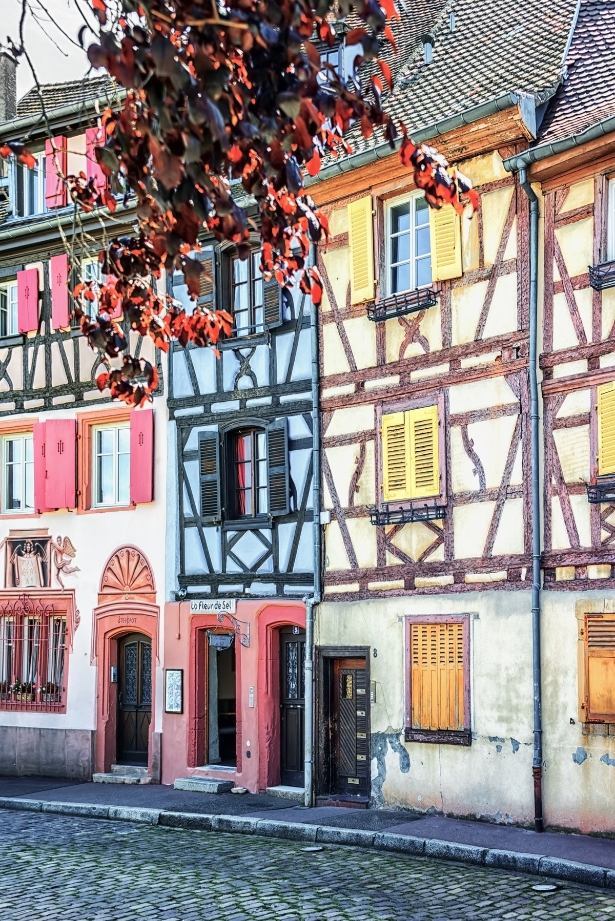 Vintage Alsace vægmaleri in your room — zoomed