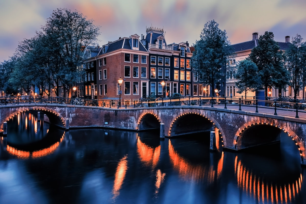 Amsterdamse schemering muurschildering in your room