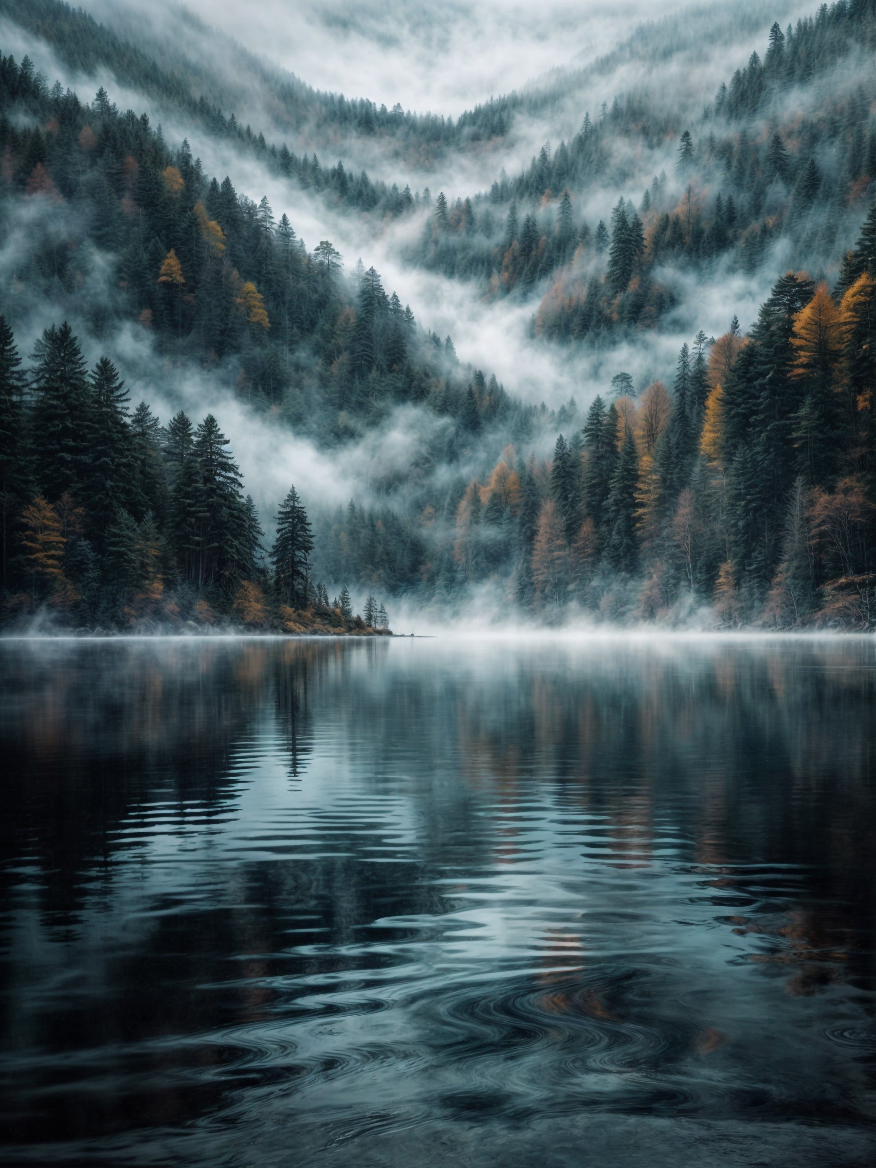 Mystic Lake Reflections veggmaleri