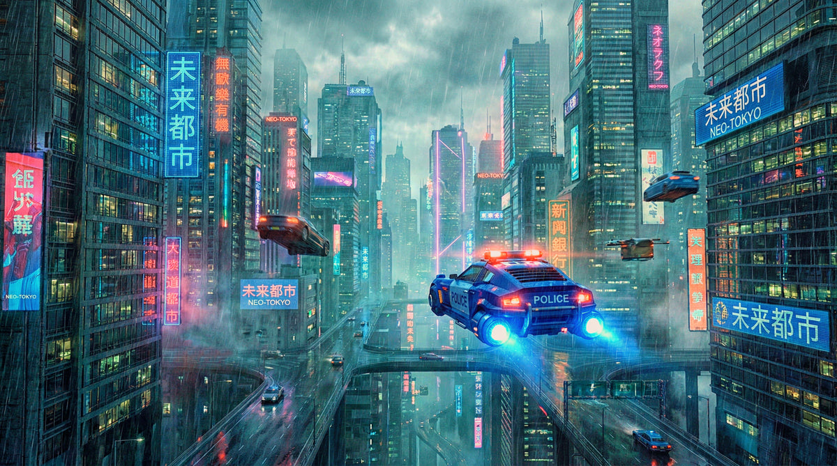 Wandbild „Neo-Tokyo Nights“ in your room — zoomed
