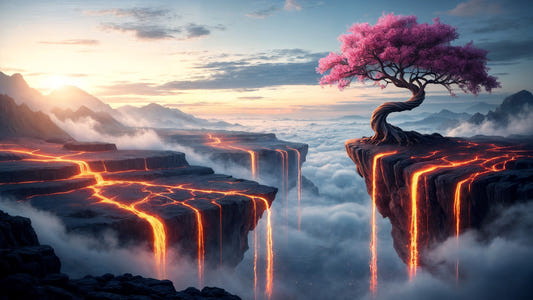 Æterisk Bloomscape vægmaleri