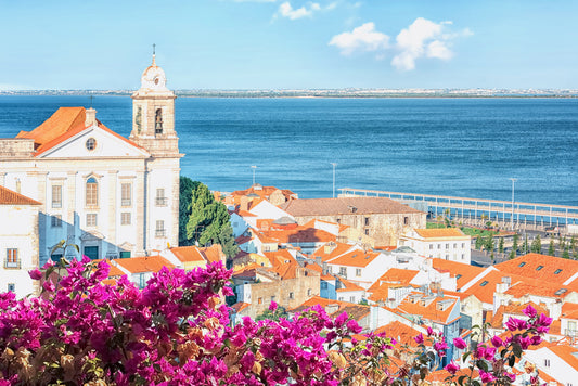 Murale con vista di Lisbona