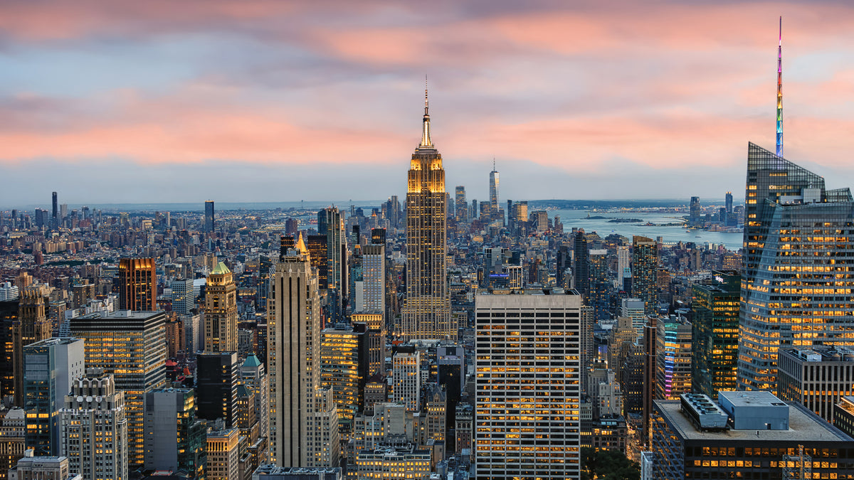 Fresque murale Manhattan Dawn in your room — zoomed