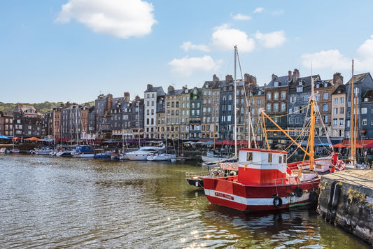 Decorazione murale con fascino del porto di Honfleur