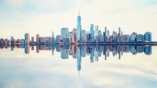 Mirrored Metropolis Wall Mural