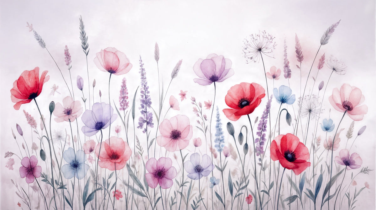 Murale da parete Bloomscape ad acquerello in your room