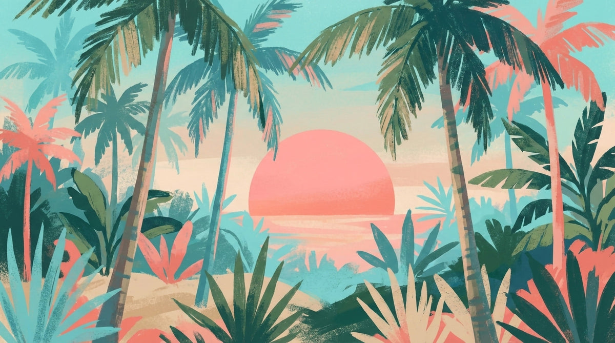 Murale da parete con calma tropicale in your room