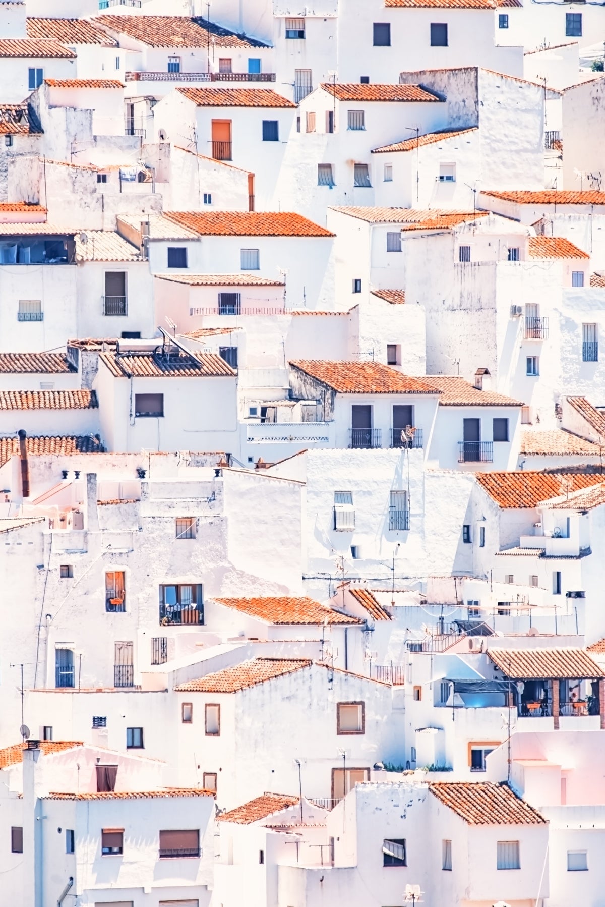 Peinture murale représentant un paysage urbain espagnol in your room — zoomed