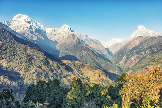 Himalayas landskap, väggmålning