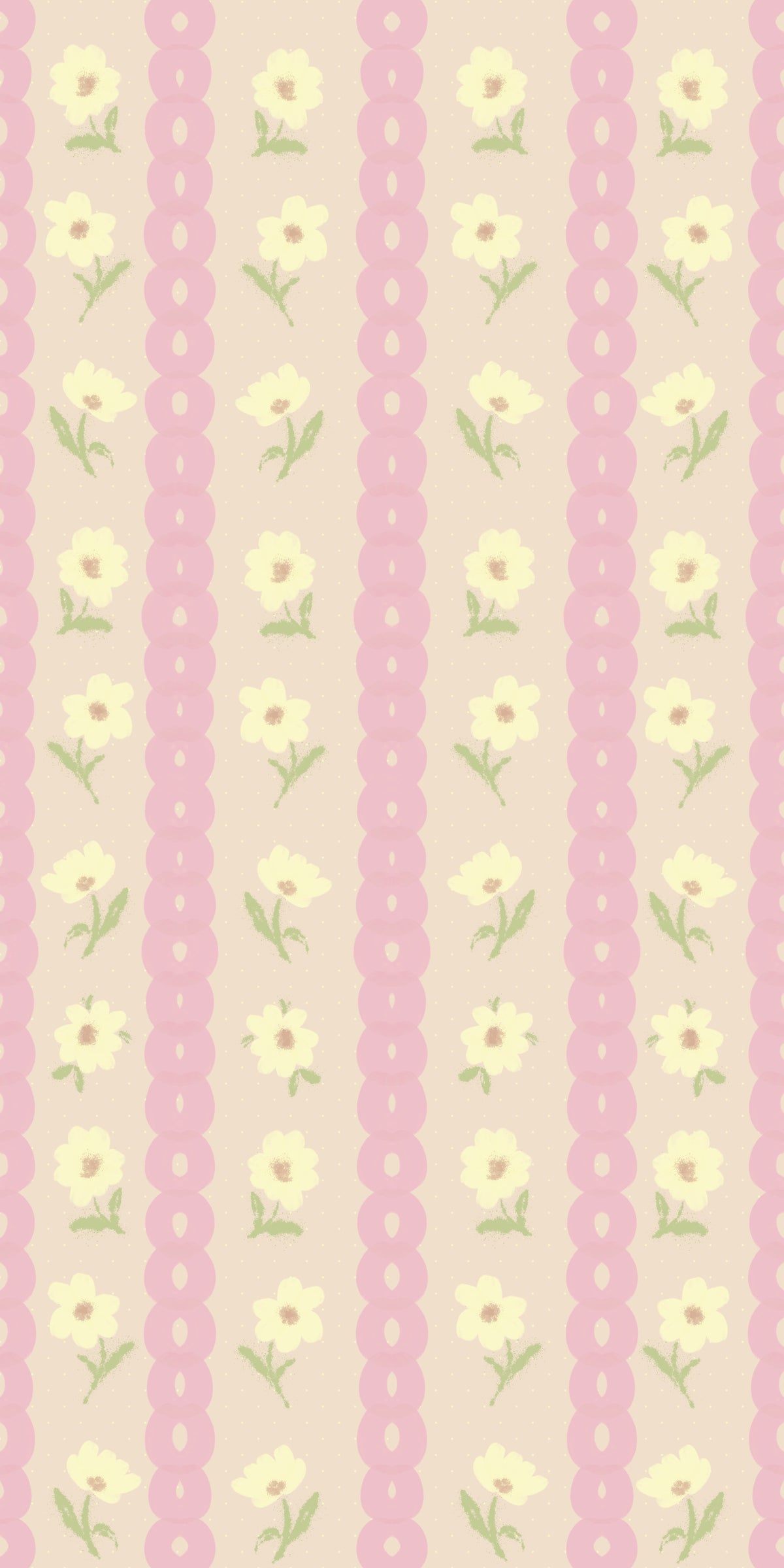 Soft Bloom Stripes Wallpaper⁠ in your room — zoomed