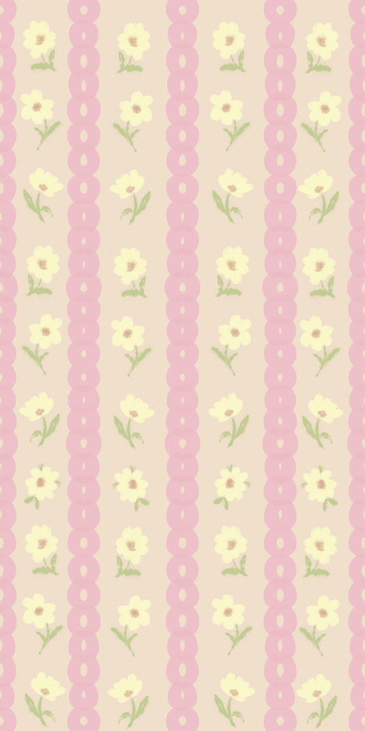 Tapete „Soft Bloom Stripes“