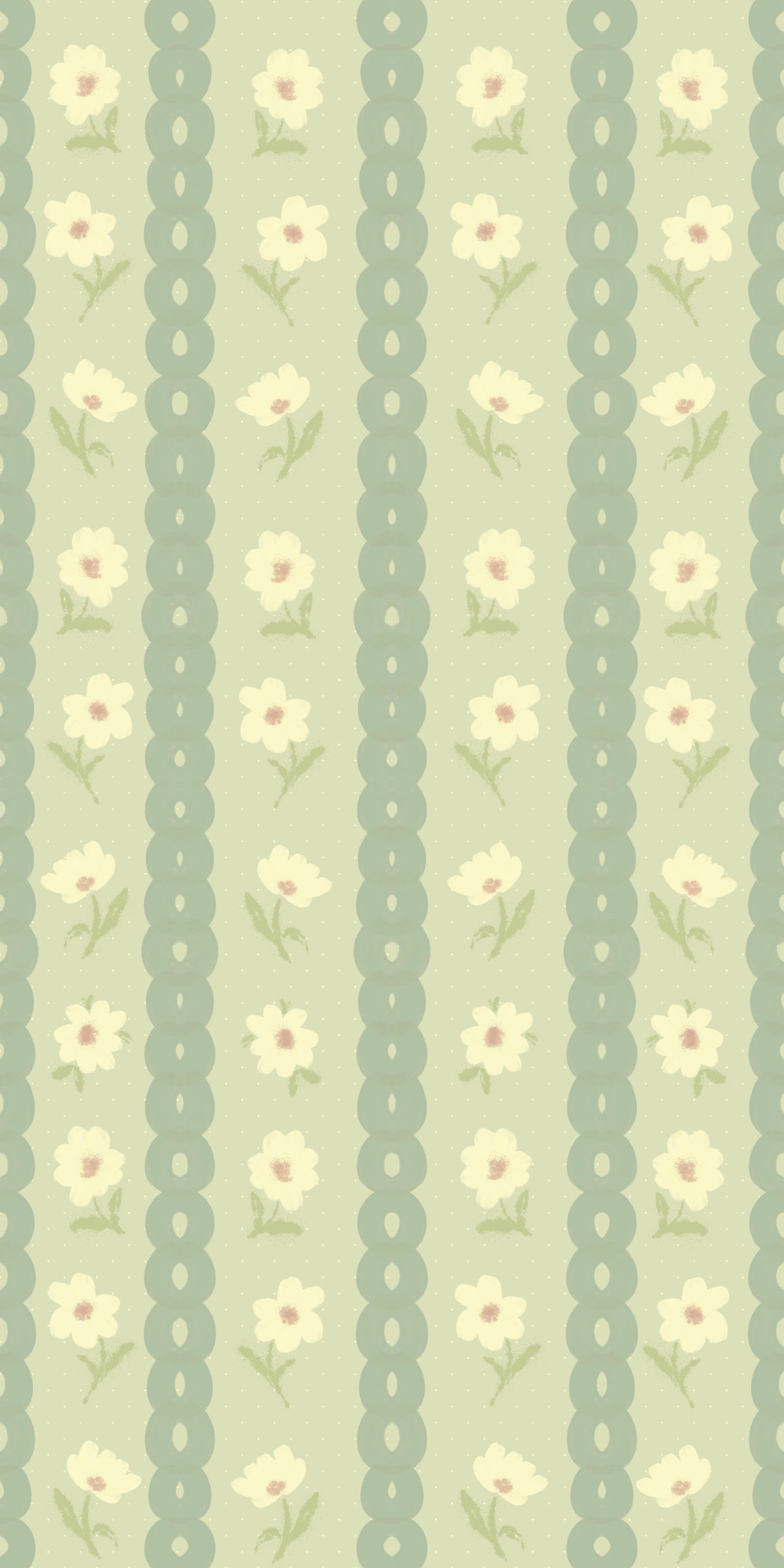 Papier peint Daisy Chain Delight in your room — zoomed