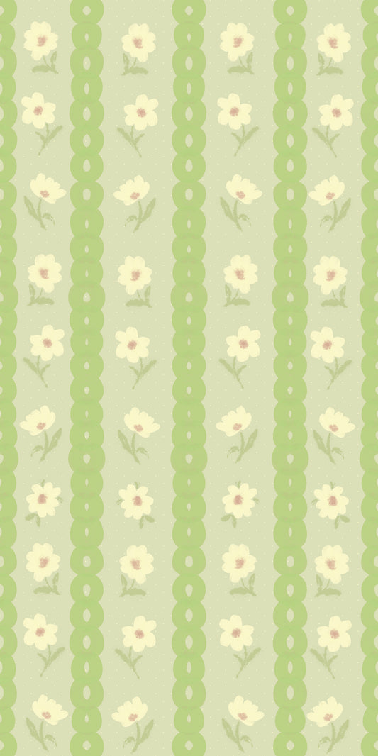 Vintage Bloom Rows Tapete