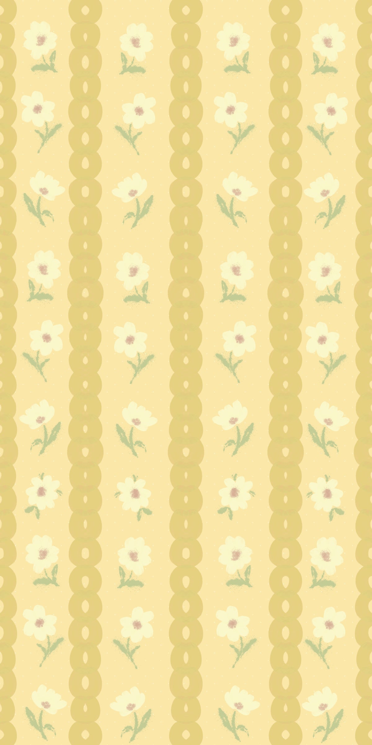 Retro Daisy Chains Wallpaper⁠ in your room