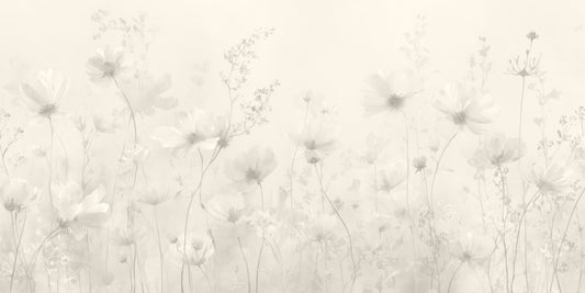 Poetische, zarte Blumen – Leinen-Wandbild