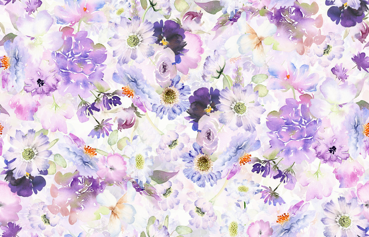 Violet Floral Bloomscape Wallpaper⁠ in your room