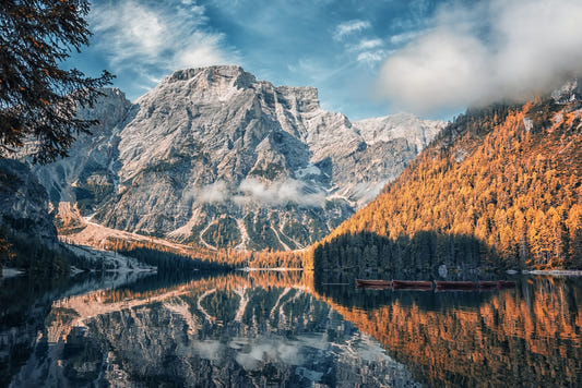 Fresque murale Sérénité du lac Braies