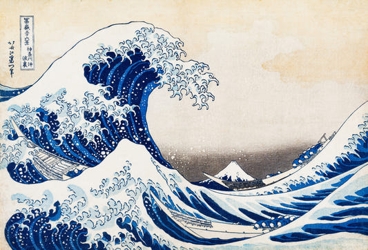 Decorazione murale con La grande onda al largo di Kanagawa di Katsushika Hokusai
