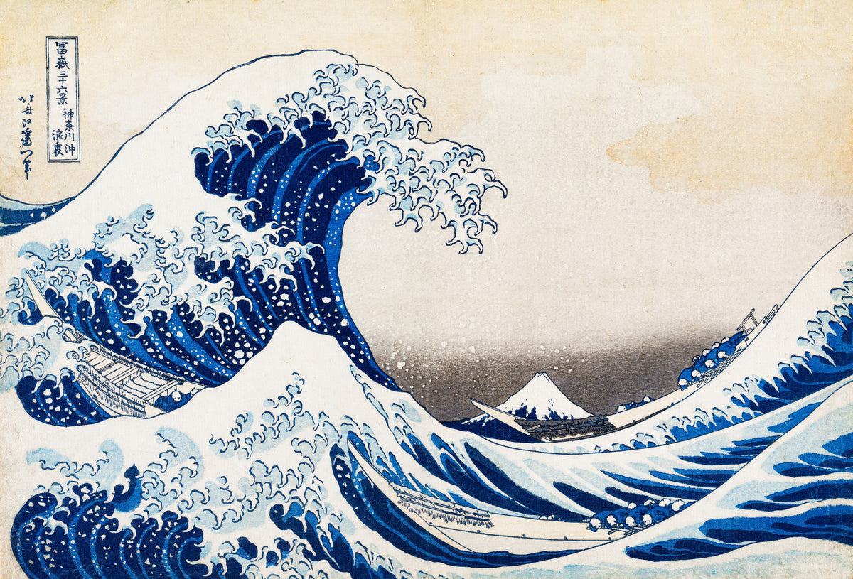Katsushika Hokusai's The Great Wave off Kanagawa veggmaleri in your room