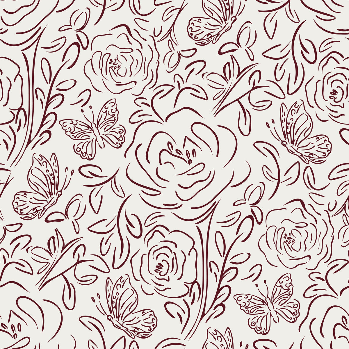 Papier peint floral pour danse en ligne in your room — zoomed