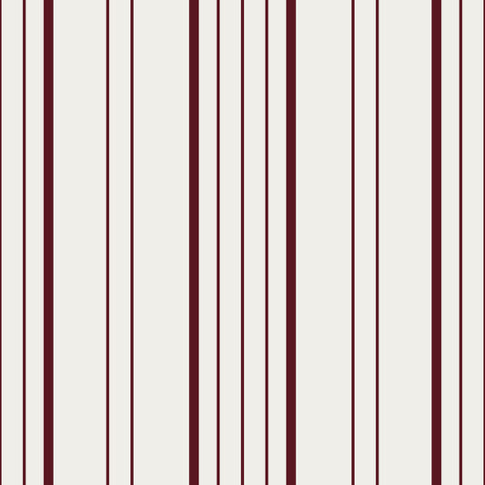 Papier peint à rayures bordeaux