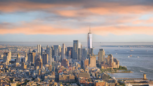 Murale dell'alba di New York