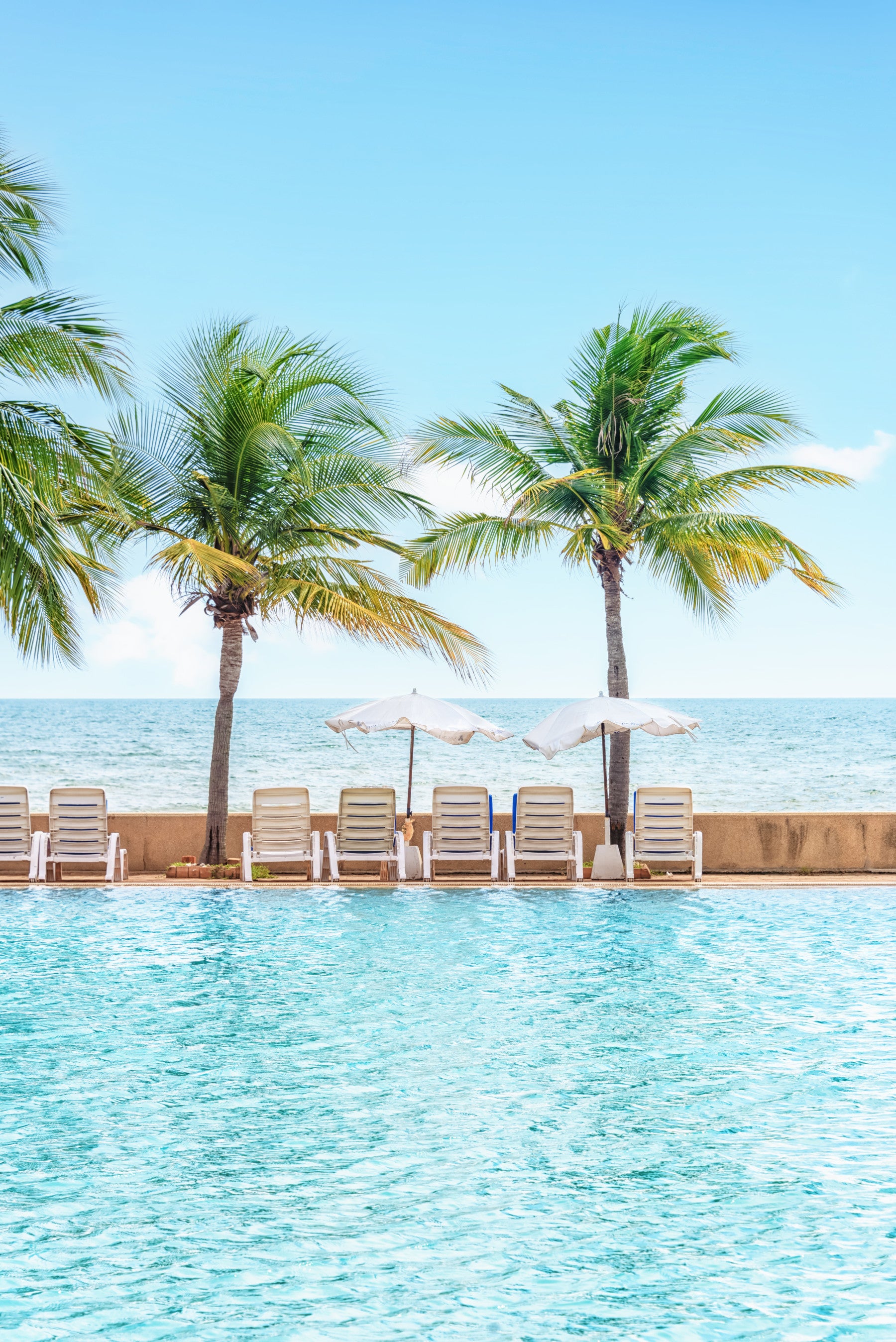 Turquoise Escape Wall Mural in your room — zoomed